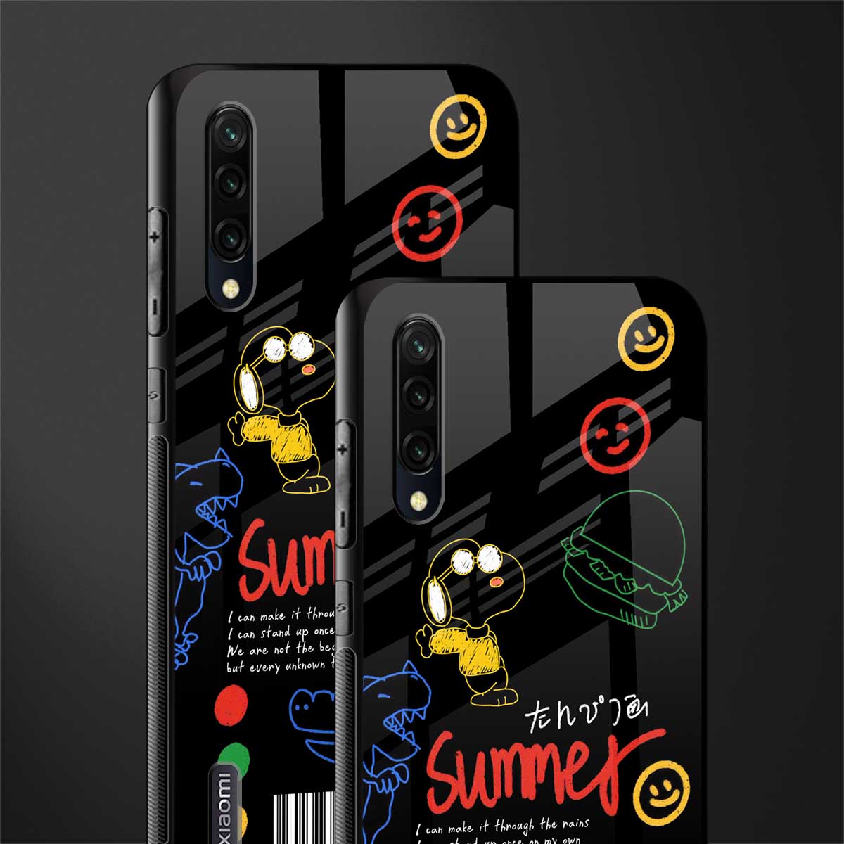 summer motivation glass case for mi a3 redmi a3 image-2