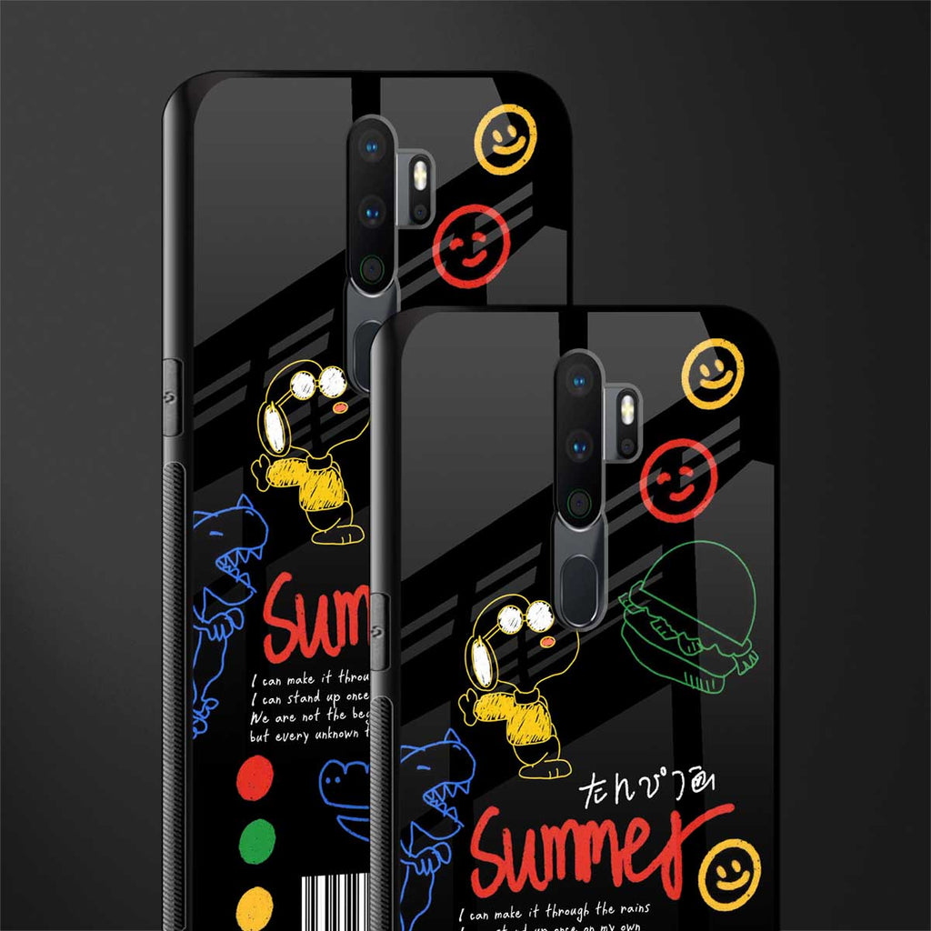 summer motivation glass case for oppo a9 2020 image-2