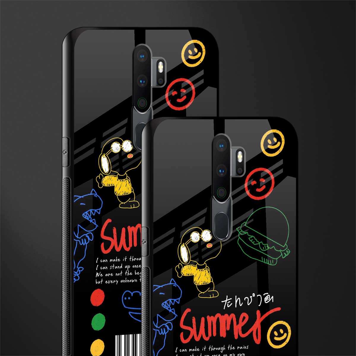 summer motivation glass case for oppo a9 2020 image-2
