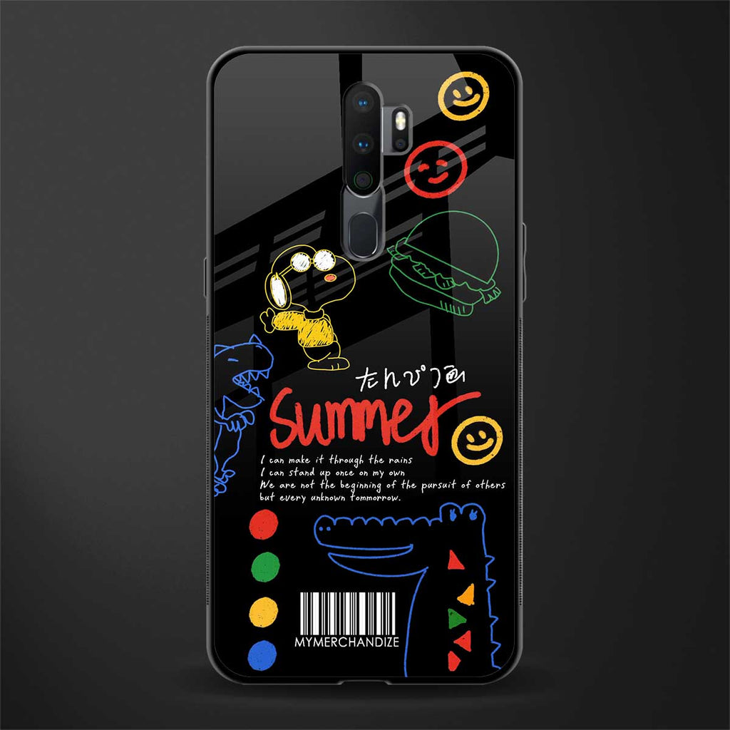 summer motivation glass case for oppo a5 2020 image
