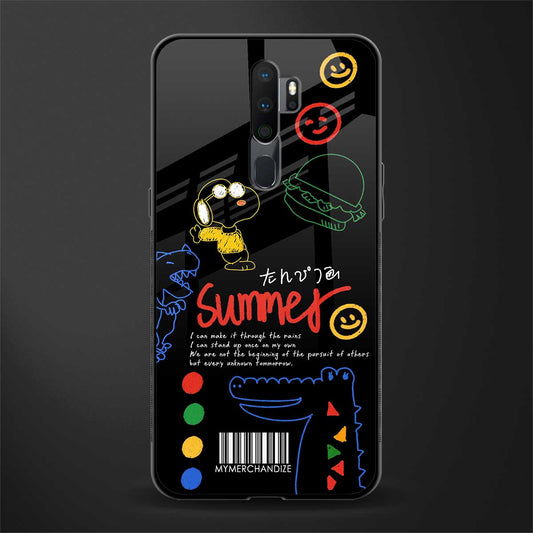 summer motivation glass case for oppo a5 2020 image