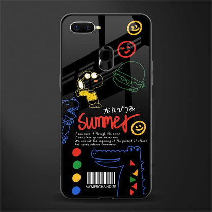 summer motivation glass case for oppo a5s image