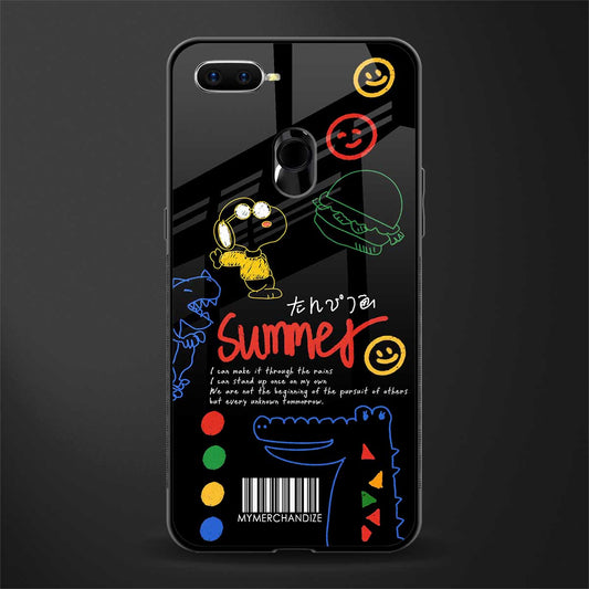 summer motivation glass case for oppo a5s image