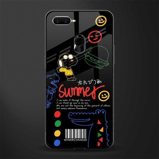 summer motivation glass case for oppo a7 image