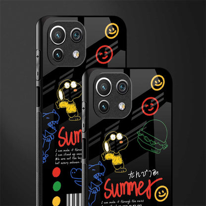 summer motivation glass case for mi 11 lite image-2