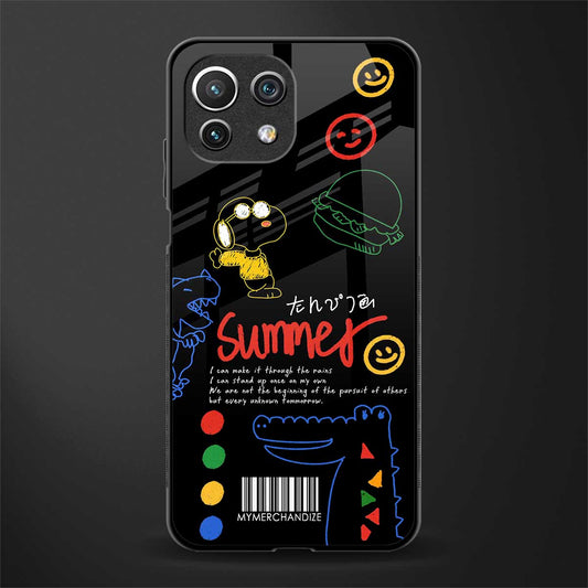 summer motivation glass case for mi 11 lite image
