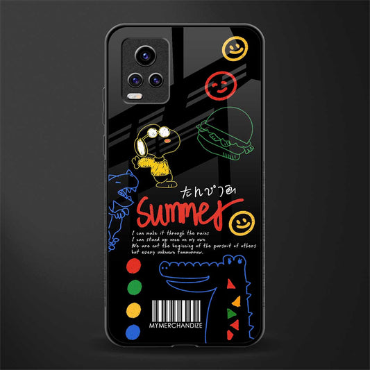 summer motivation back phone cover | glass case for vivo y73