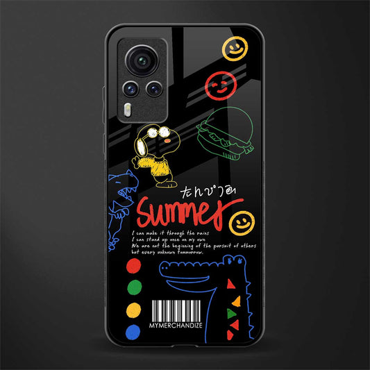 summer motivation glass case for vivo x60 pro image