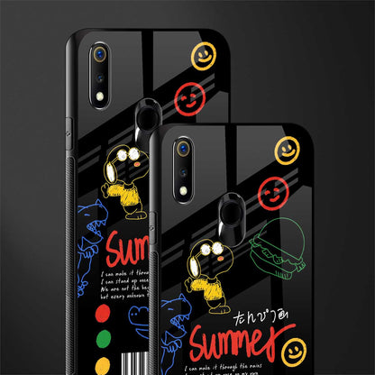 summer motivation glass case for realme 3 pro image-2