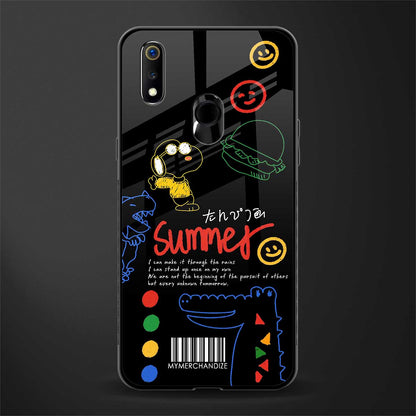 summer motivation glass case for realme 3 pro image