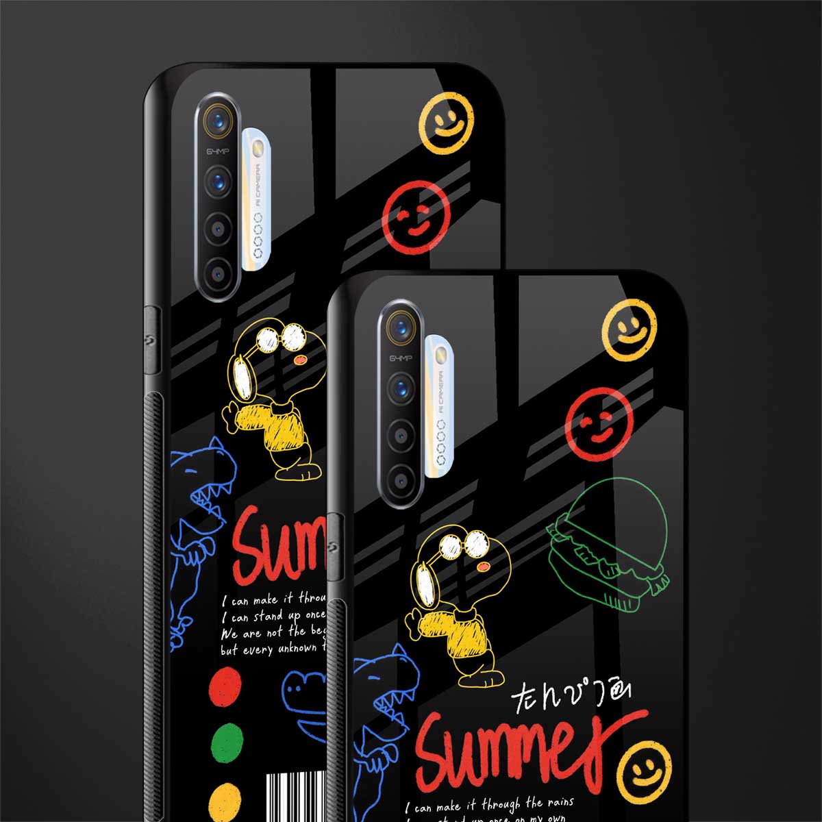 summer motivation glass case for realme x2 image-2