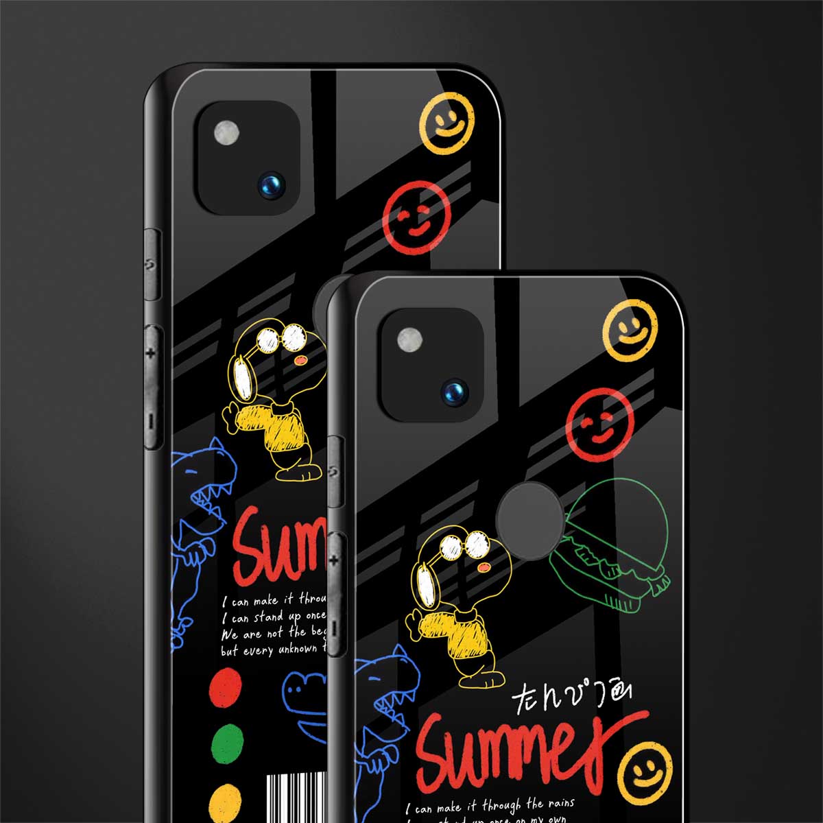 summer motivation back phone cover | glass case for google pixel 4a 4g