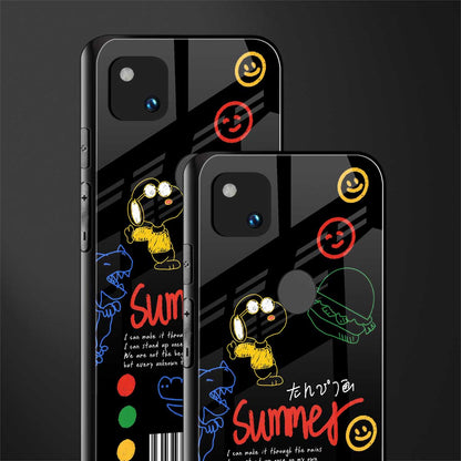 summer motivation back phone cover | glass case for google pixel 4a 4g