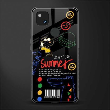 summer motivation back phone cover | glass case for google pixel 4a 4g