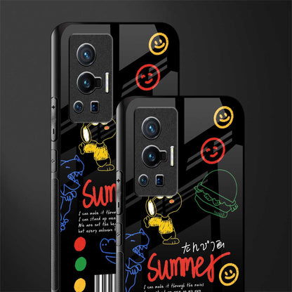summer motivation glass case for vivo x70 pro image-2