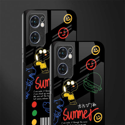 summer motivation glass case for oppo reno7 5g image-2