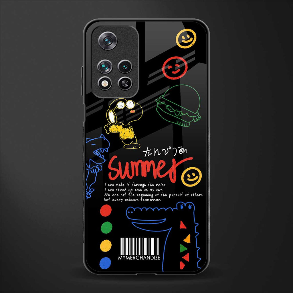 summer motivation glass case for poco m4 pro 5g image