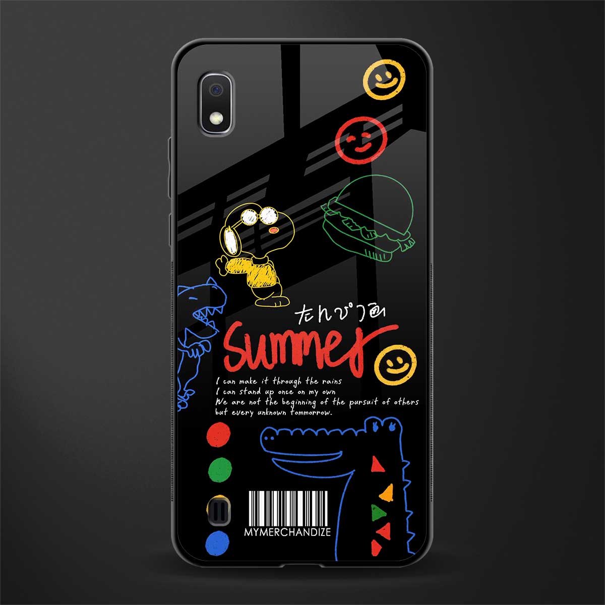 summer motivation glass case for samsung galaxy a10 image