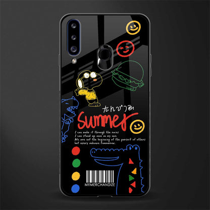 summer motivation glass case for samsung galaxy a20s image