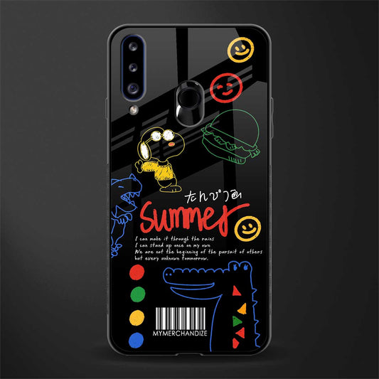 summer motivation glass case for samsung galaxy a20s image