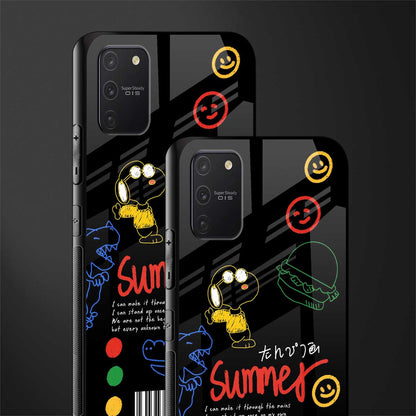 summer motivation glass case for samsung galaxy a91 image-2