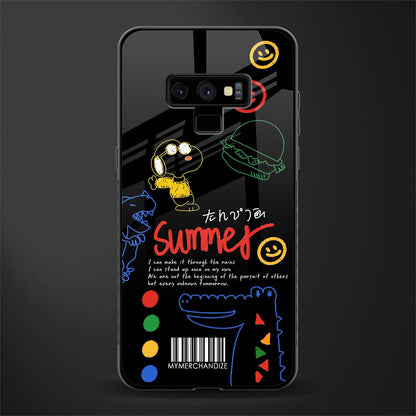 summer motivation glass case for samsung galaxy note 9 image