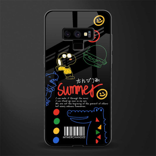 summer motivation glass case for samsung galaxy note 9 image