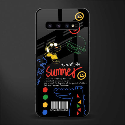 summer motivation glass case for samsung galaxy s10 plus image