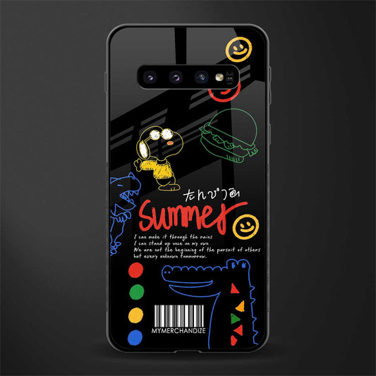summer motivation glass case for samsung galaxy s10 plus image