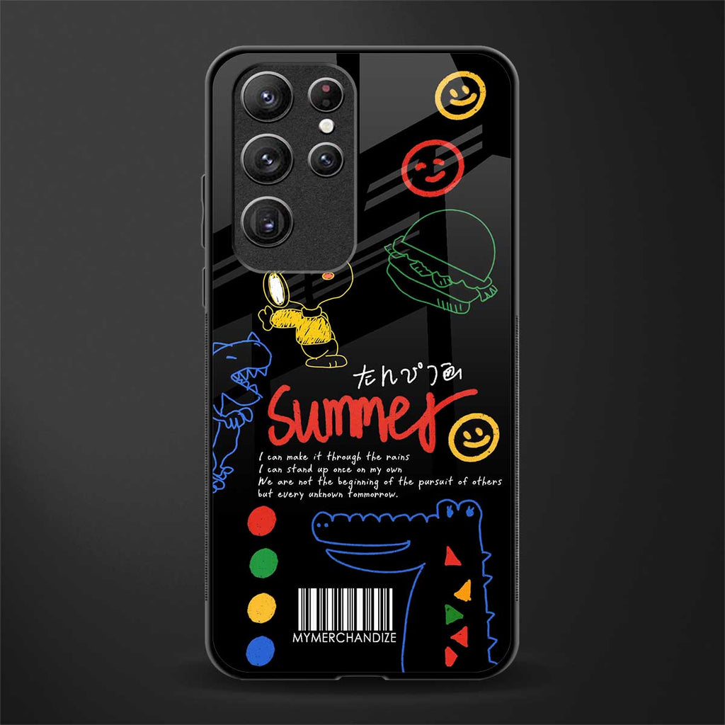 summer motivation glass case for samsung galaxy s22 ultra 5g image