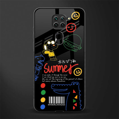 summer motivation glass case for redmi note 9 image