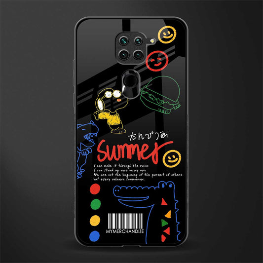 summer motivation glass case for redmi note 9 image