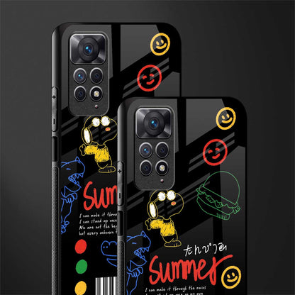 summer motivation glass case for redmi note 11 image-2