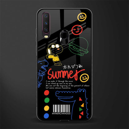 summer motivation glass case for vivo y15 image