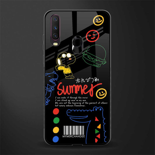 summer motivation glass case for vivo y17 image