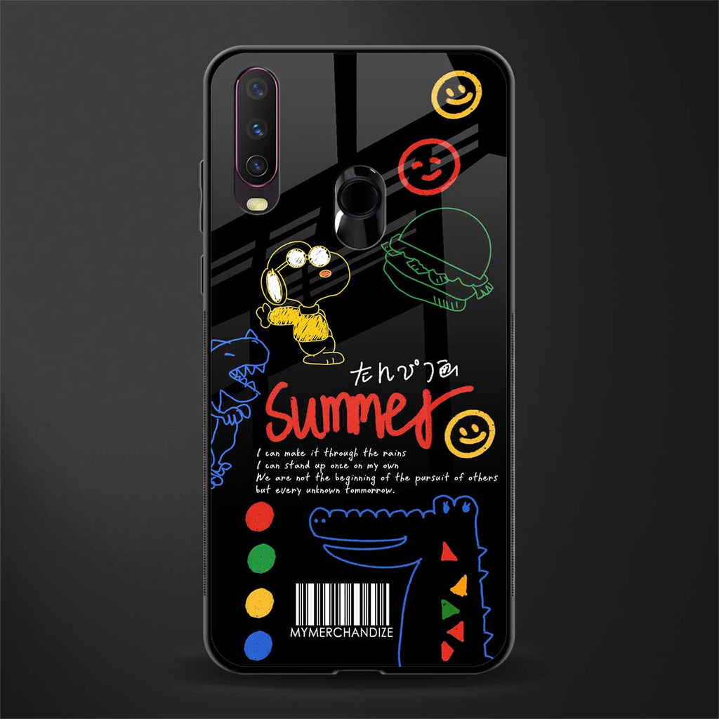 summer motivation glass case for vivo y12 image