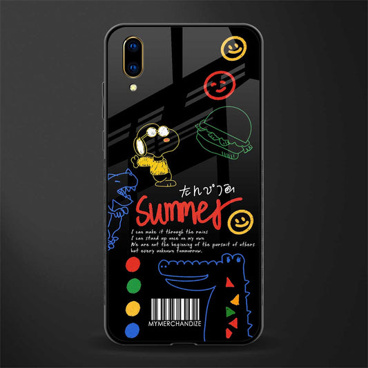 summer motivation glass case for vivo v11 pro image