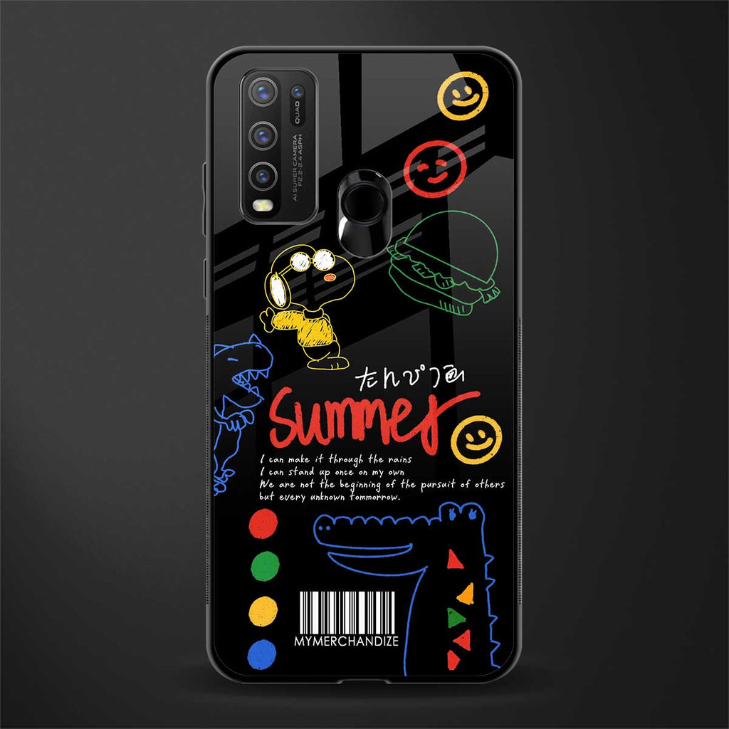 summer motivation glass case for vivo y50 image