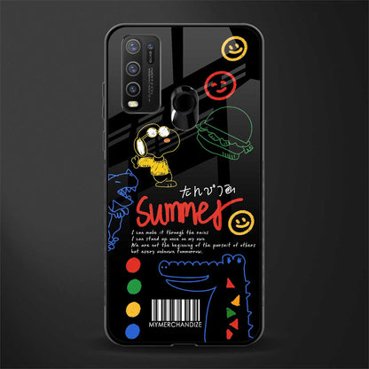 summer motivation glass case for vivo y50 image
