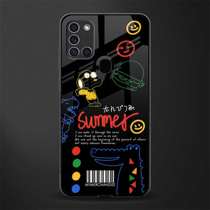 summer motivation glass case for samsung galaxy a21s image