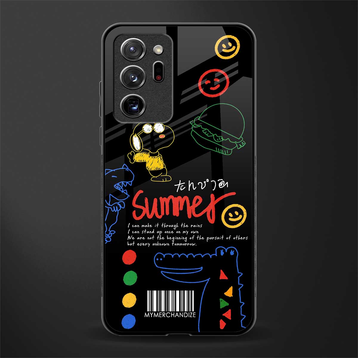 summer motivation glass case for samsung galaxy note 20 ultra 5g image