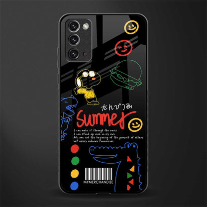 summer motivation glass case for samsung galaxy note 20 image