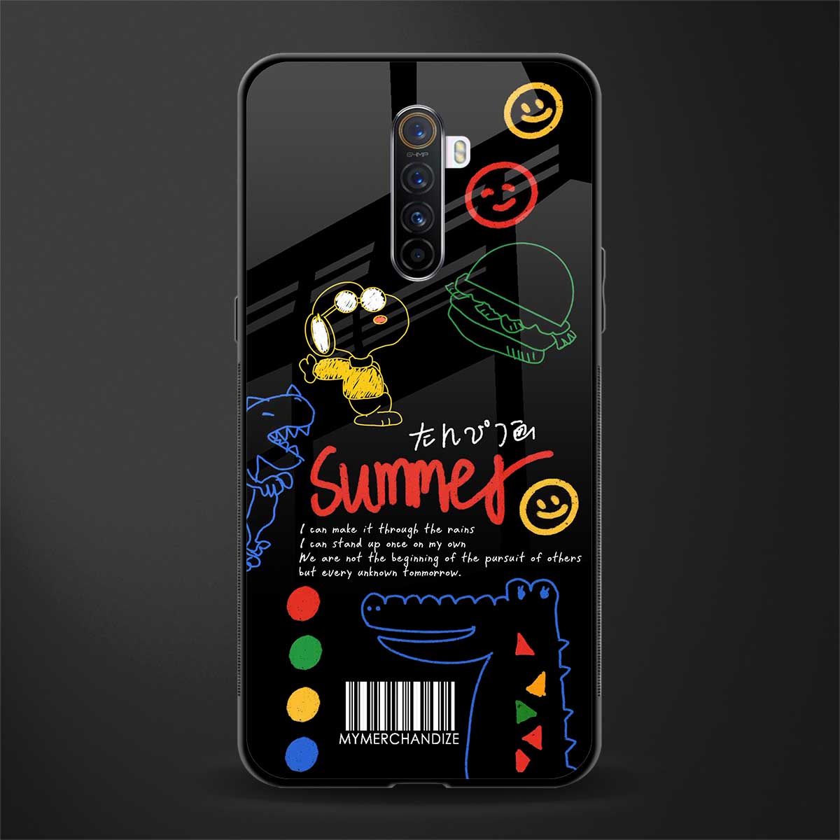 summer motivation glass case for realme x2 pro image