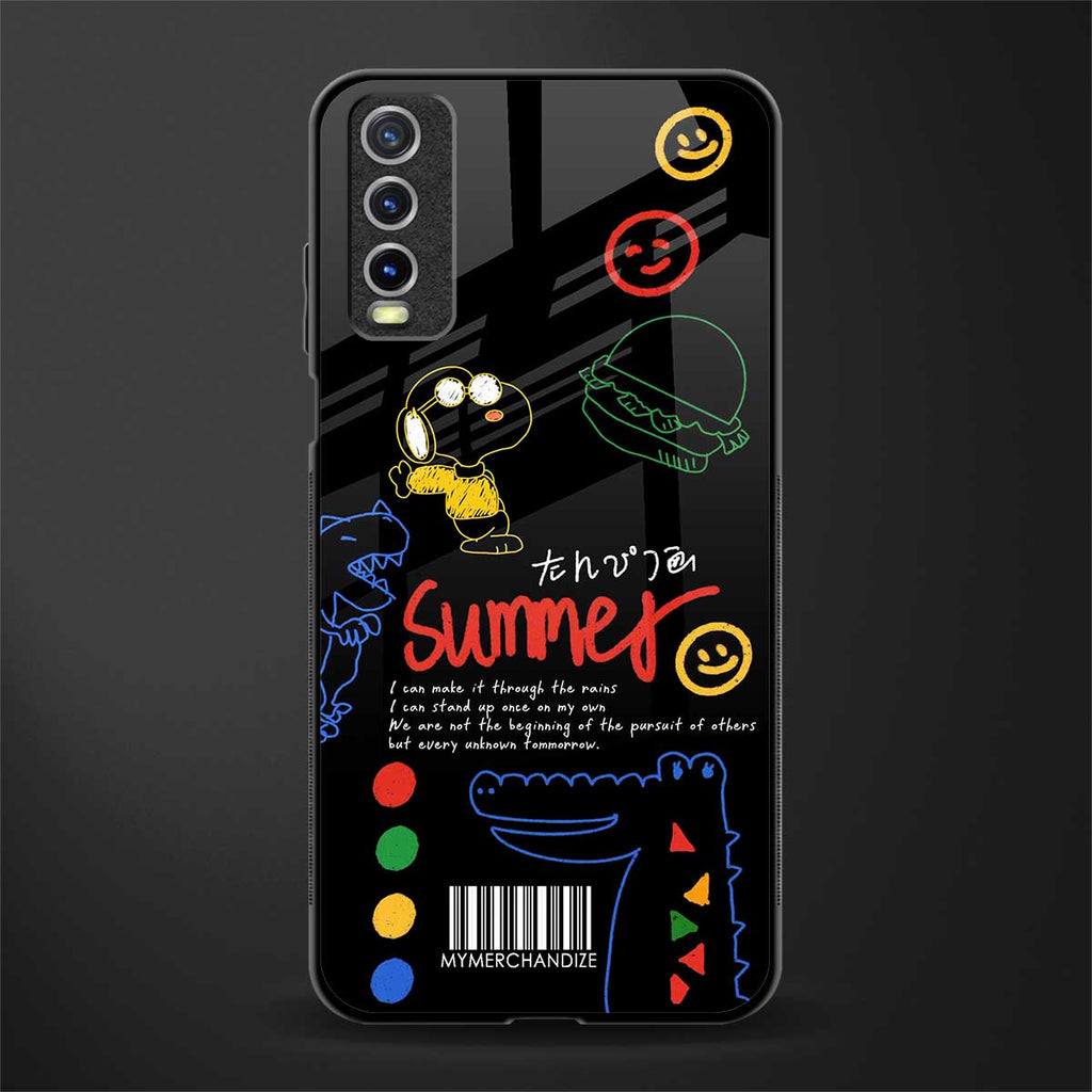 summer motivation glass case for vivo y20 image