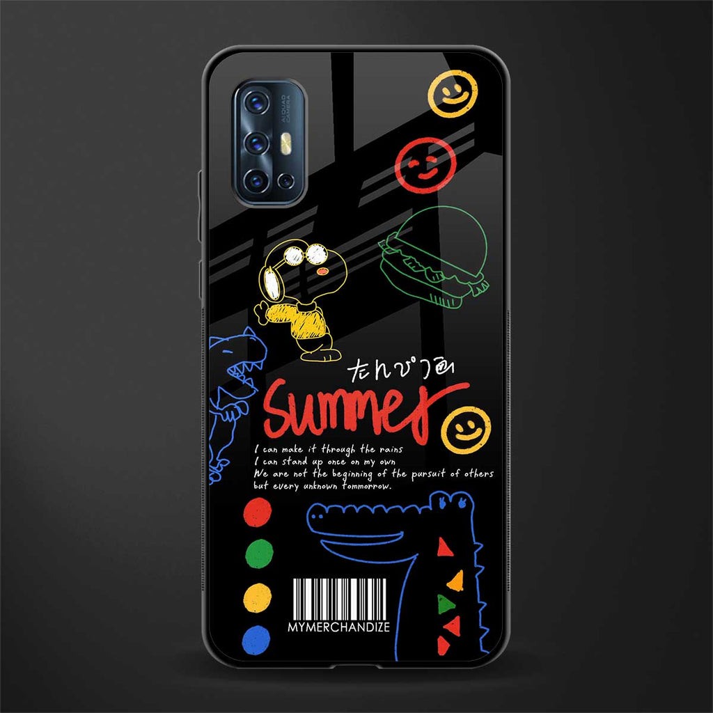 summer motivation glass case for vivo v17 image