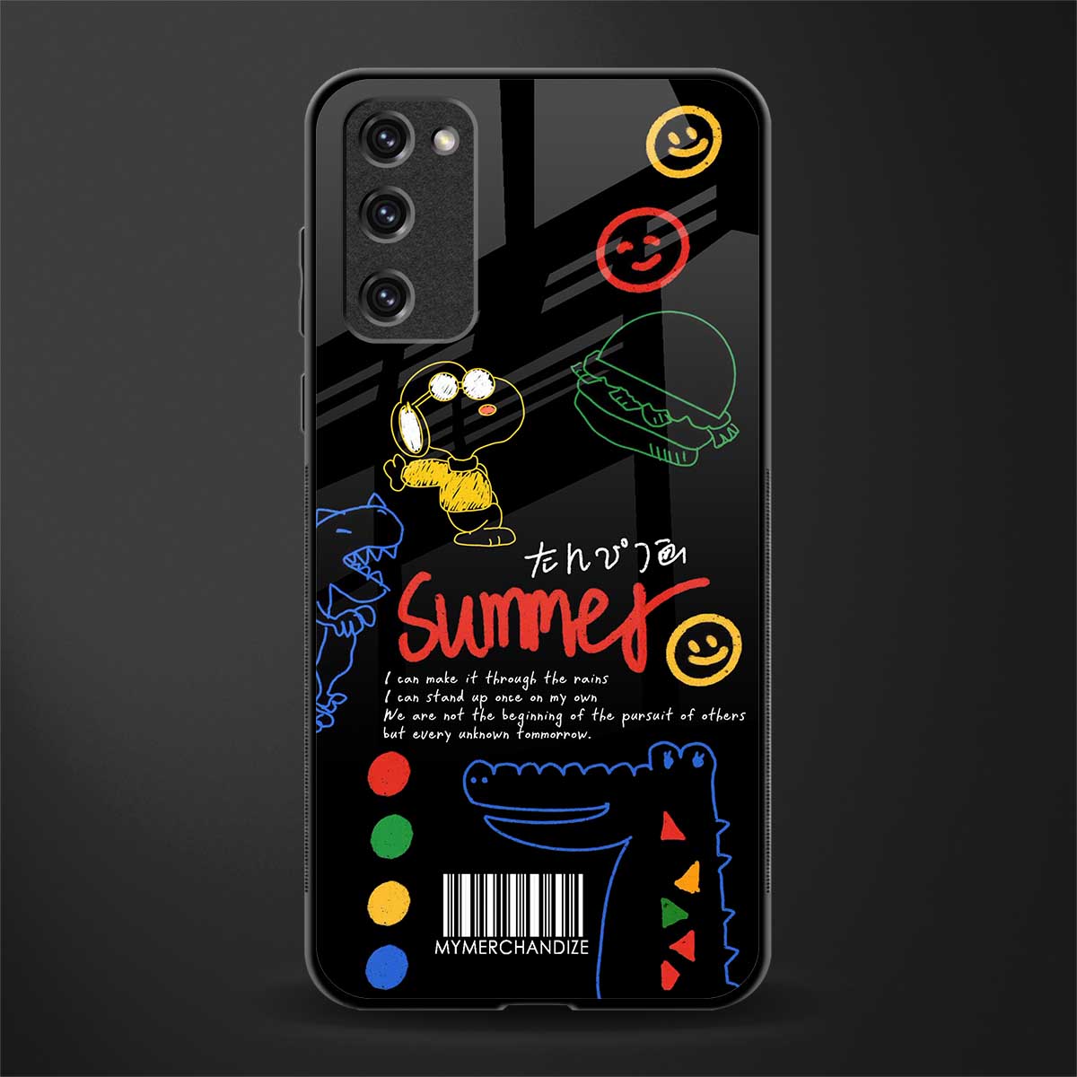 summer motivation glass case for samsung galaxy s20 fe image
