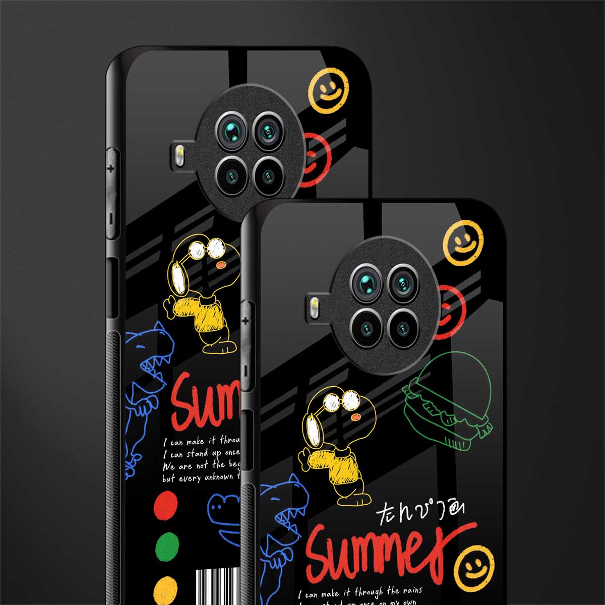 summer motivation glass case for mi 10i image-2