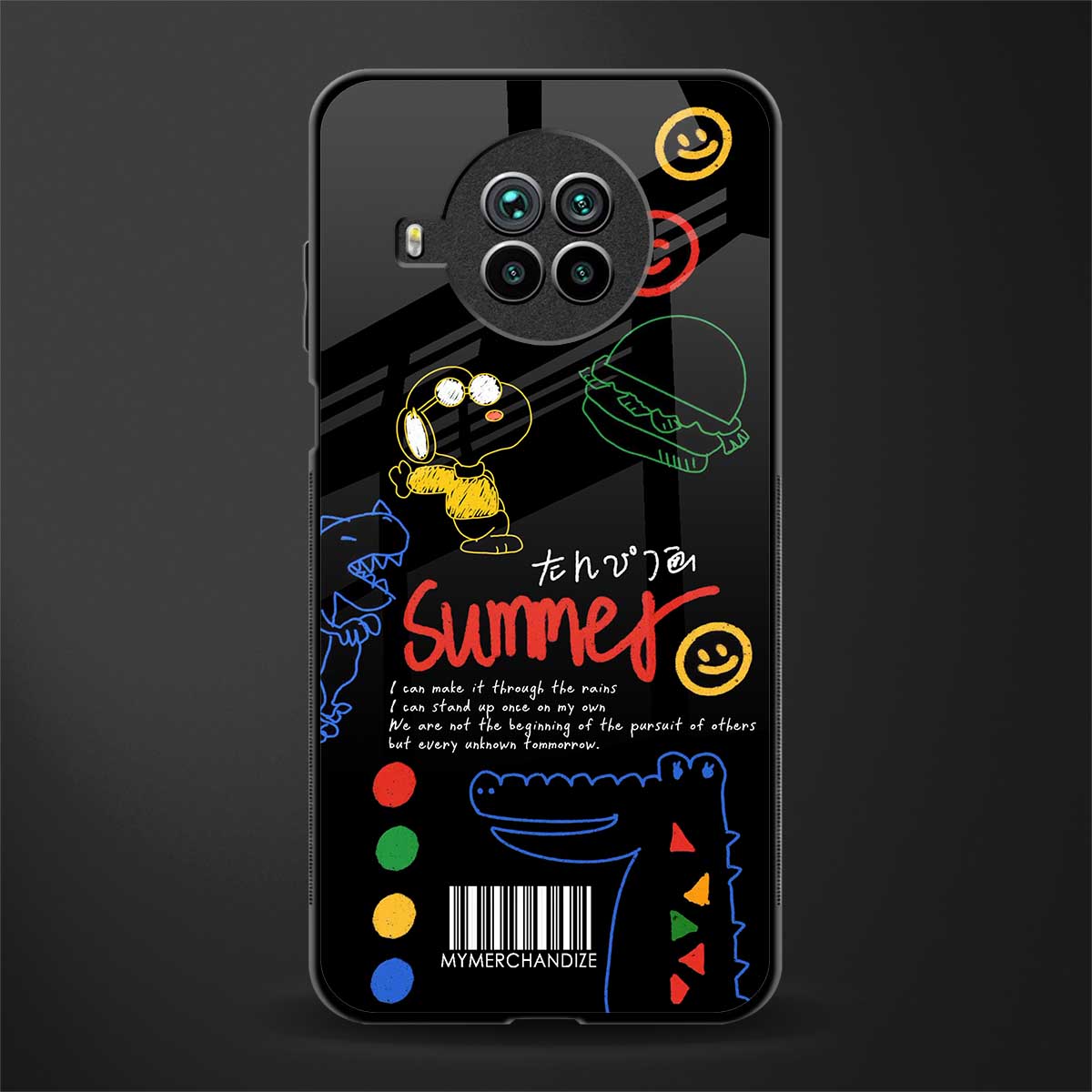 summer motivation glass case for mi 10i image