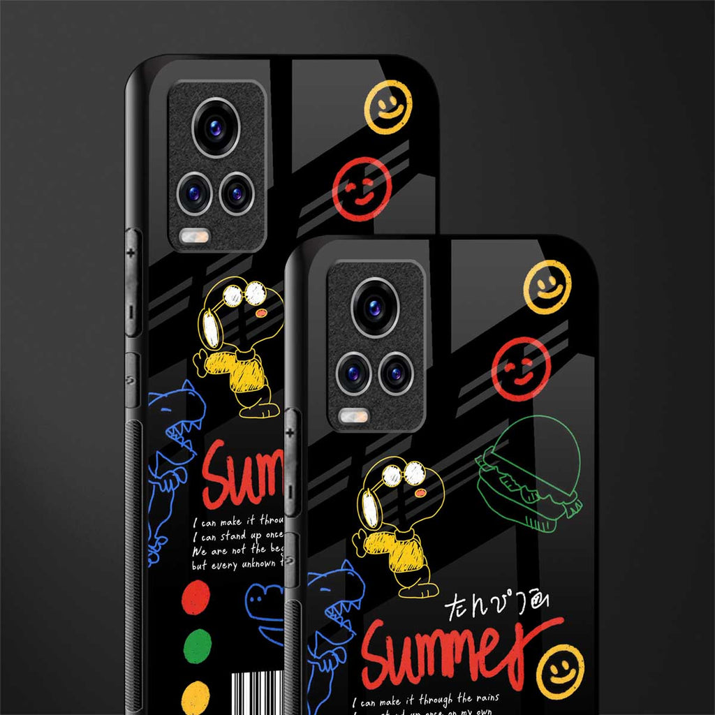 summer motivation glass case for vivo v20 pro image-2