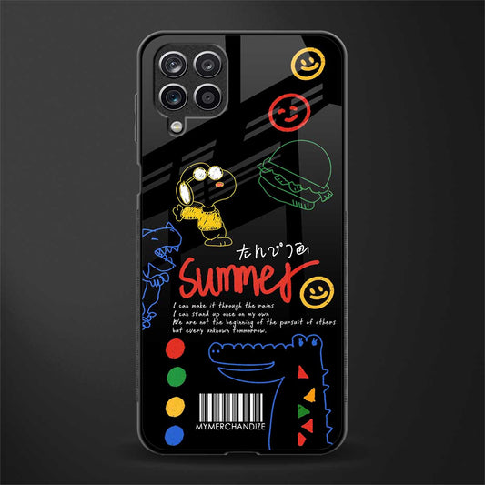 summer motivation glass case for samsung galaxy m12 image